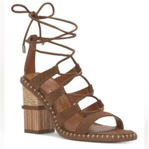 Jessica Simpson Lomina Lace-Up Ankle-Tie Sandals - 10